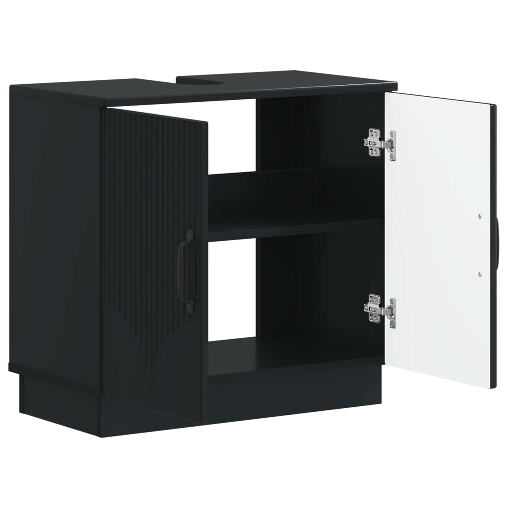 vidaXL Szafka pod umywalkę HOORN Czarny 59,5 x 31,5 x 56 cm