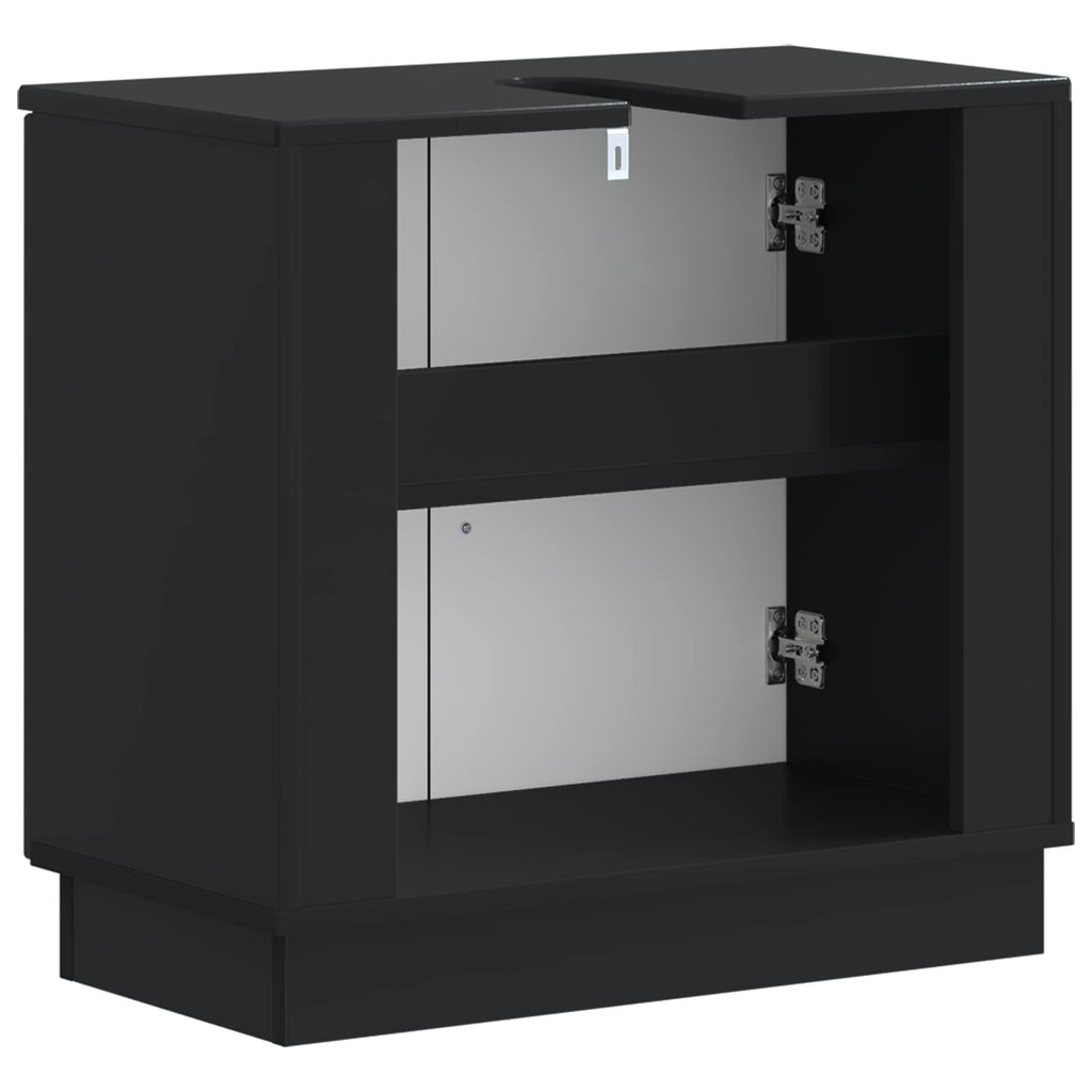vidaXL Szafka pod umywalkę HOORN Czarny 59,5 x 31,5 x 56 cm