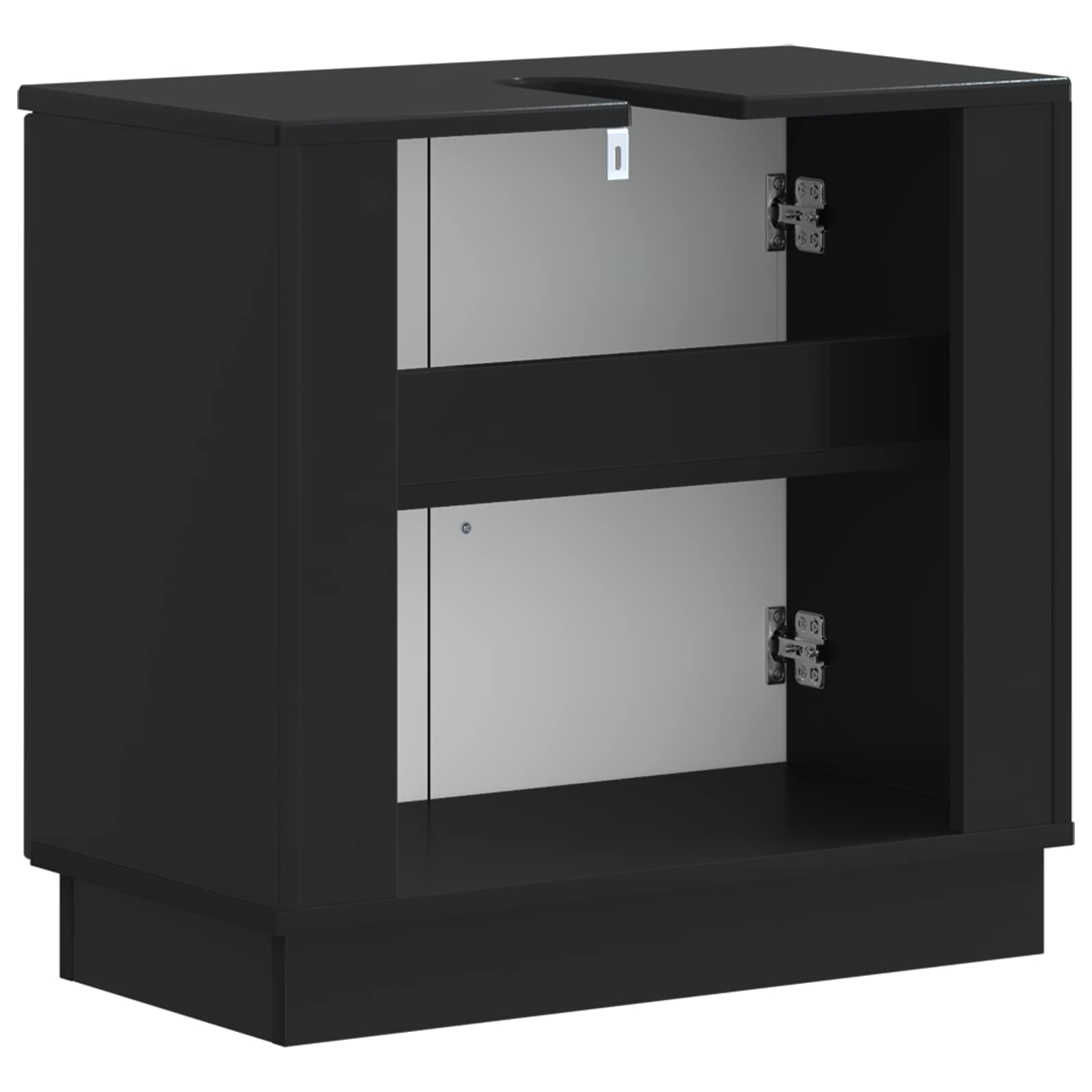 vidaXL Szafka pod umywalkę HOORN Czarny 59,5 x 31,5 x 56 cm