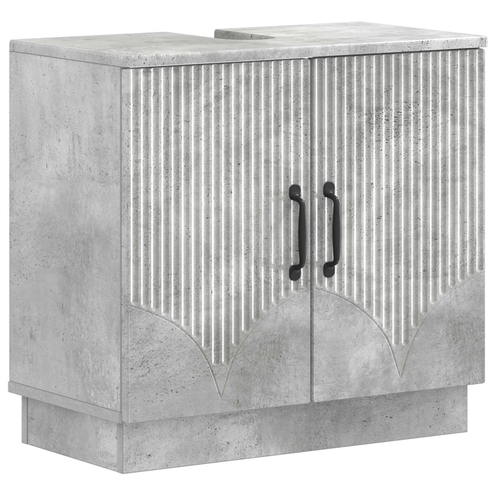 vidaXL Szafka pod umywalkę HOORN Betonowy szary 59,5 x 31,5 x 56 cm