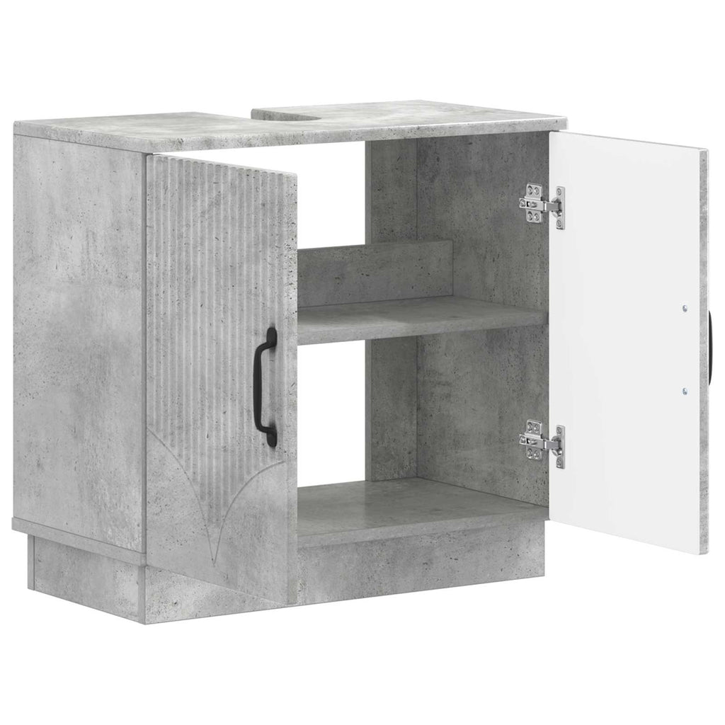 vidaXL Szafka pod umywalkę HOORN Betonowy szary 59,5 x 31,5 x 56 cm