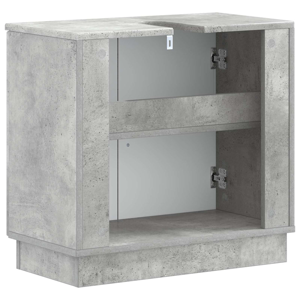 vidaXL Szafka pod umywalkę HOORN Betonowy szary 59,5 x 31,5 x 56 cm