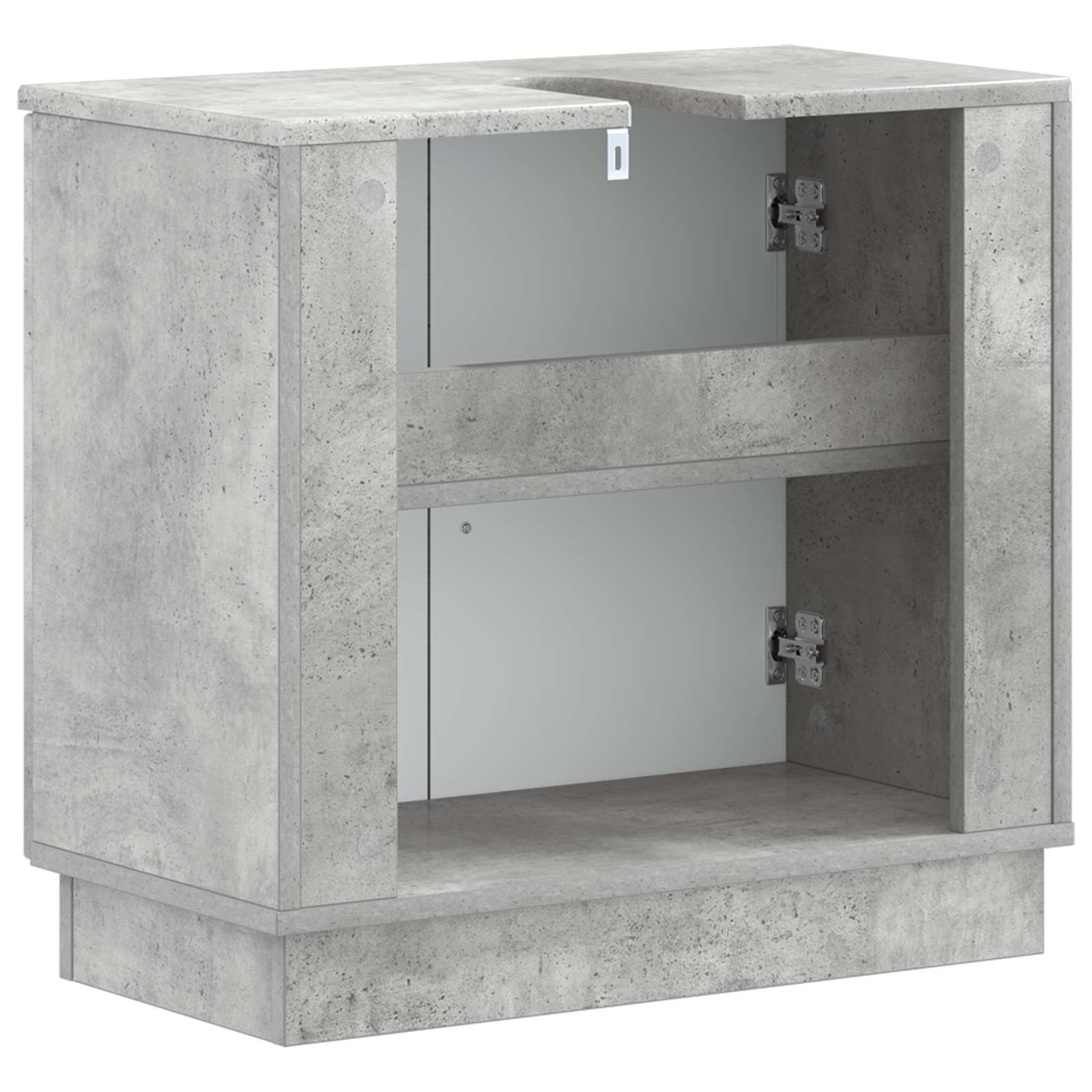 vidaXL Szafka pod umywalkę HOORN Betonowy szary 59,5 x 31,5 x 56 cm