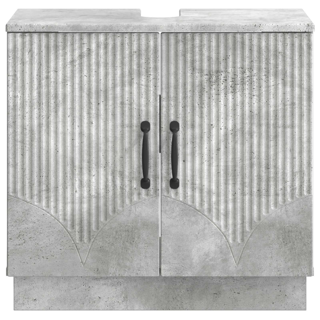 vidaXL Szafka pod umywalkę HOORN Betonowy szary 59,5 x 31,5 x 56 cm