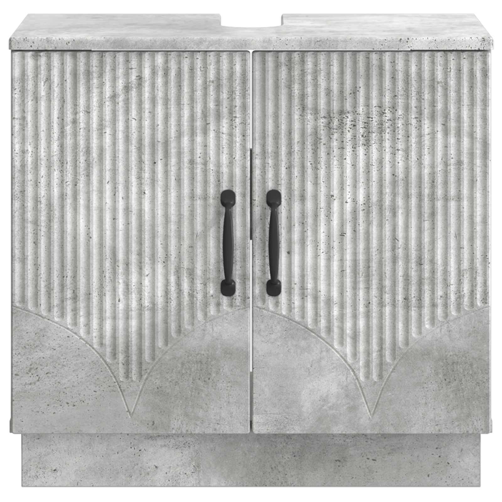 vidaXL Szafka pod umywalkę HOORN Betonowy szary 59,5 x 31,5 x 56 cm