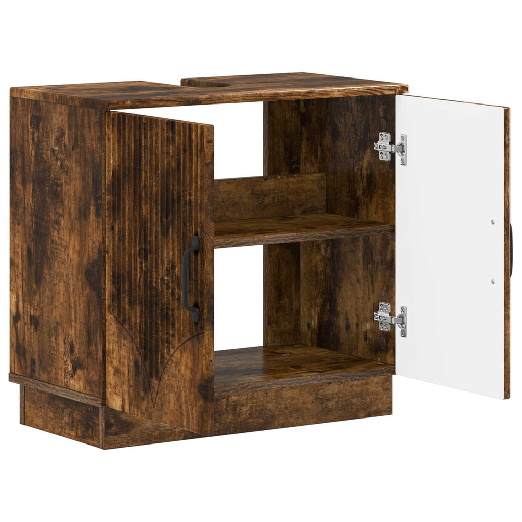 vidaXL Szafka pod umywalkę HOORN Dąb wędzony 59,5 x 31,5 x 56 cm