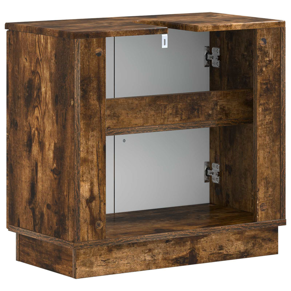 vidaXL Szafka pod umywalkę HOORN Dąb wędzony 59,5 x 31,5 x 56 cm