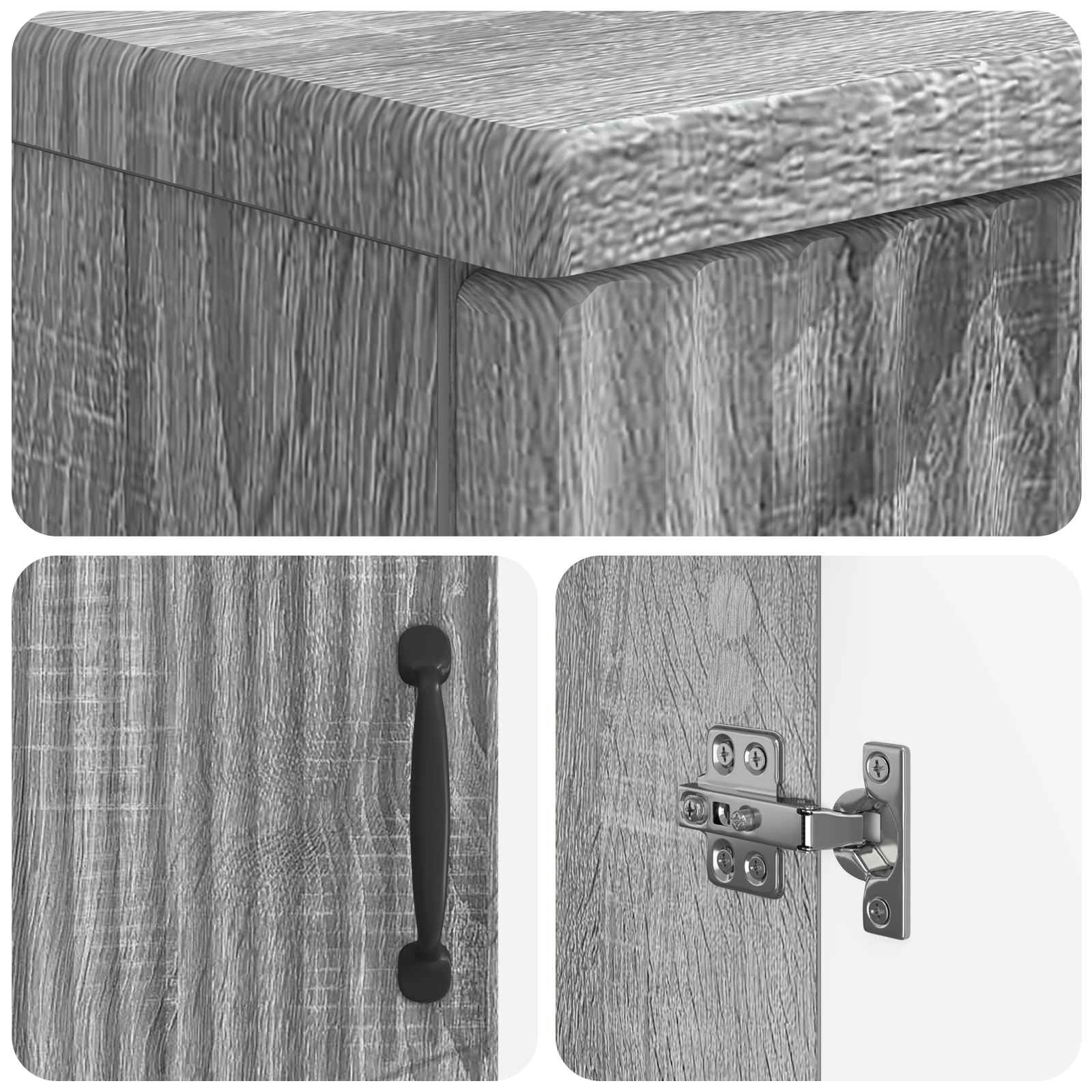 vidaXL Szafka pod umywalkę HOORN Szary Sonoma 59,5 x 31,5 x 56 cm