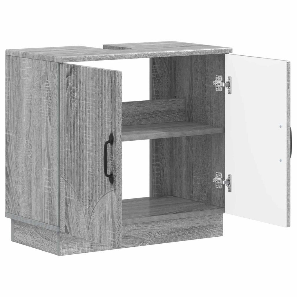 vidaXL Szafka pod umywalkę HOORN Szary Sonoma 59,5 x 31,5 x 56 cm