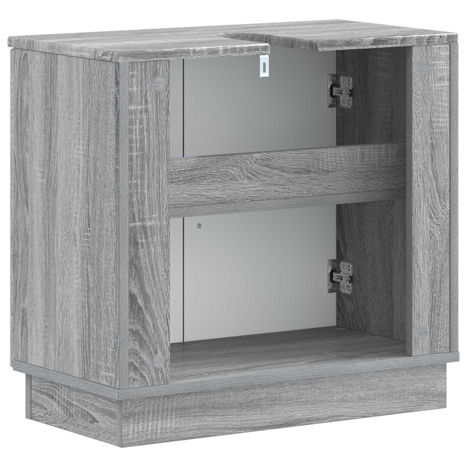 vidaXL Szafka pod umywalkę HOORN Szary Sonoma 59,5 x 31,5 x 56 cm