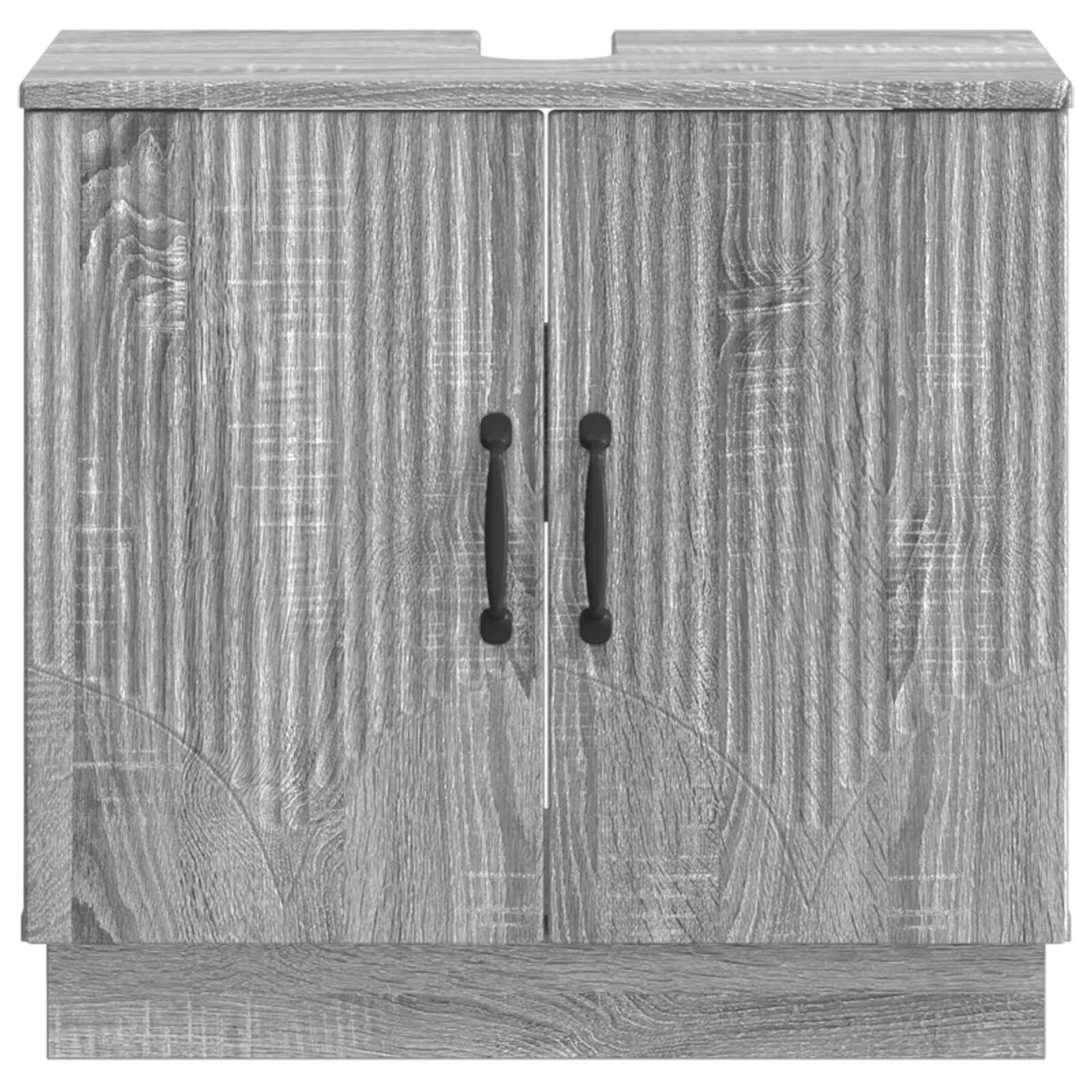 vidaXL Szafka pod umywalkę HOORN Szary Sonoma 59,5 x 31,5 x 56 cm