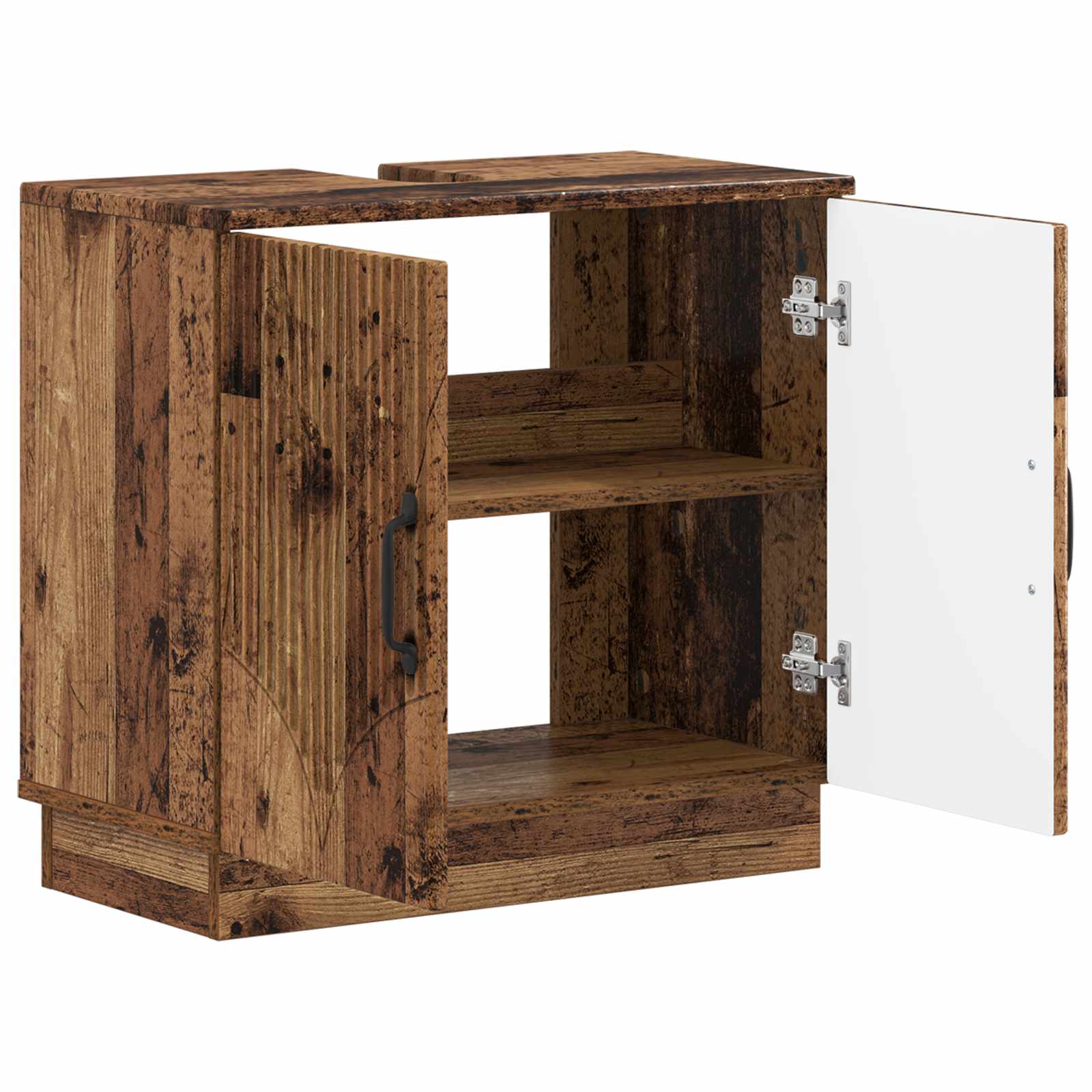 vidaXL Szafka pod umywalkę HOORN Stare drewno 59,5 x 31,5 x 56 cm
