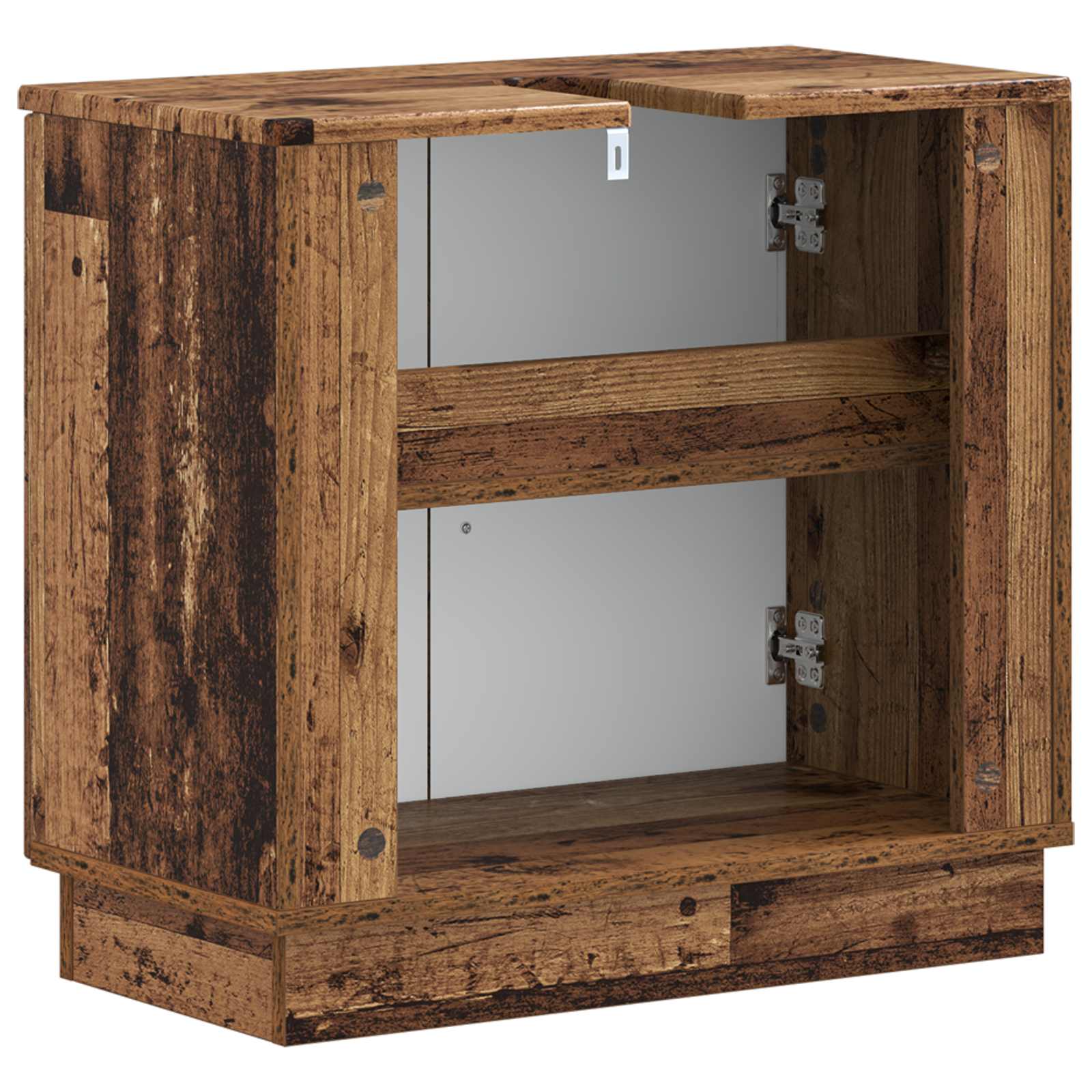 vidaXL Szafka pod umywalkę HOORN Stare drewno 59,5 x 31,5 x 56 cm