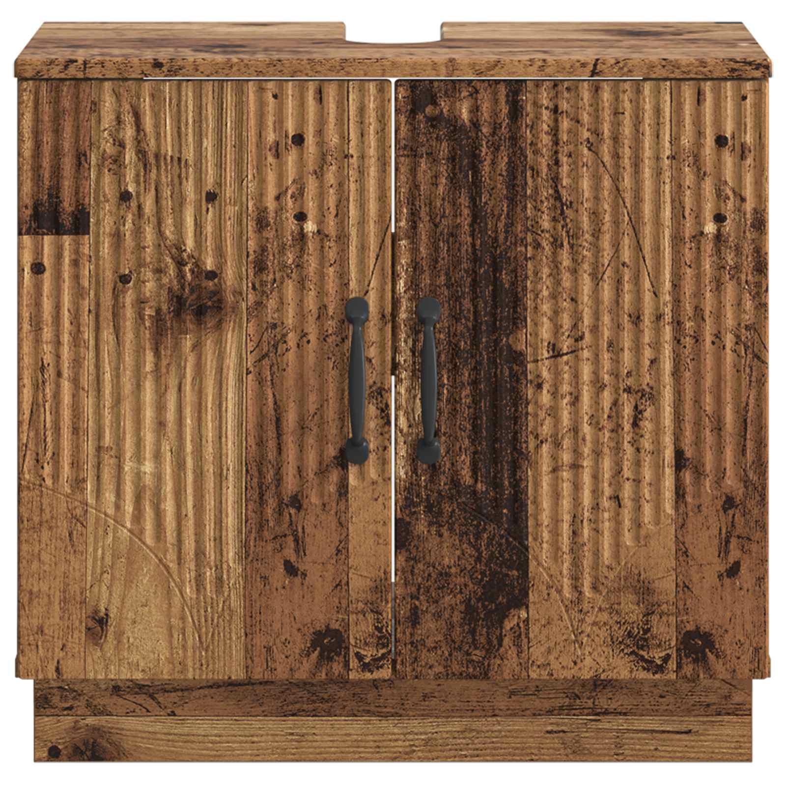 vidaXL Szafka pod umywalkę HOORN Stare drewno 59,5 x 31,5 x 56 cm