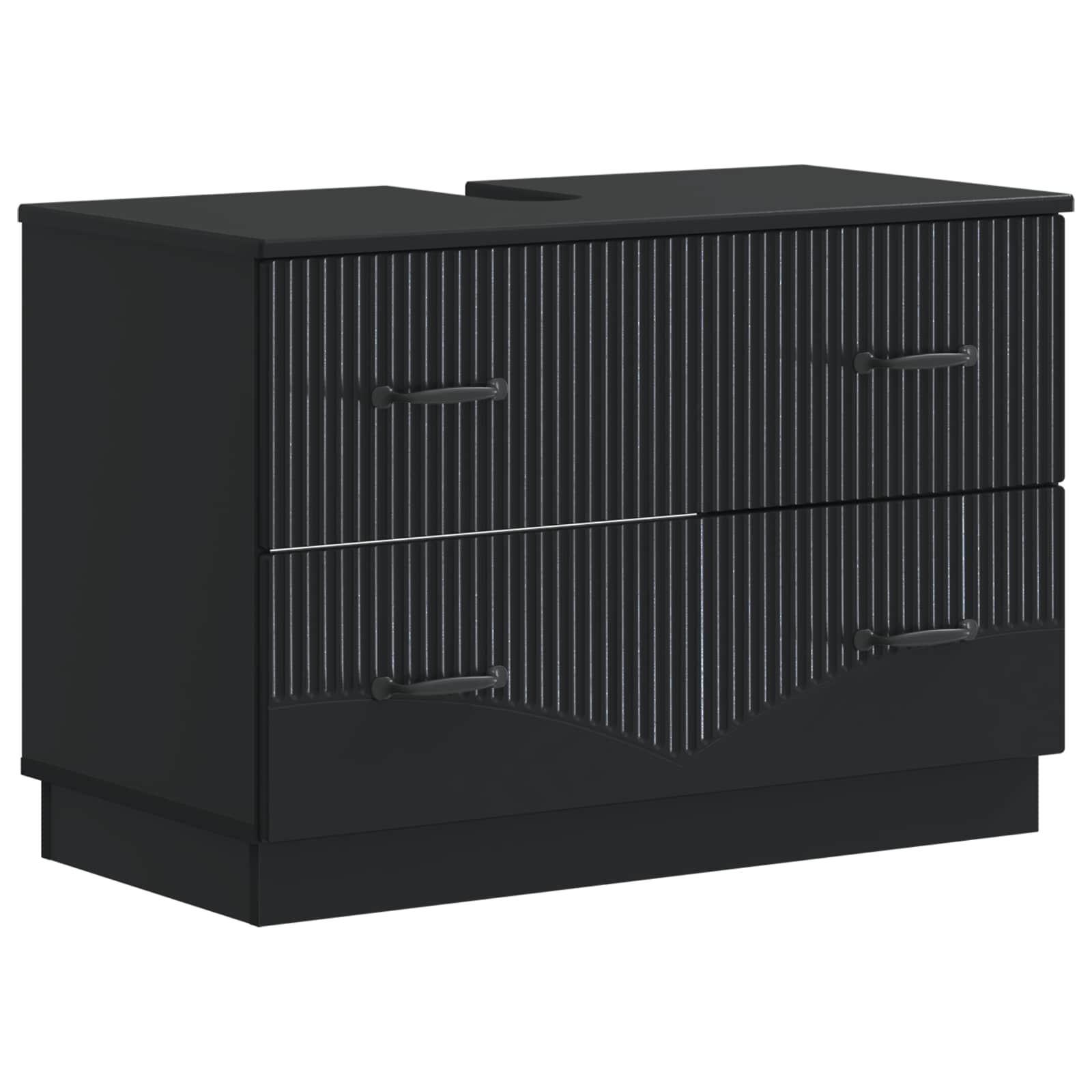 vidaXL Szafka pod umywalkę HOORN Czarny 82 x 41 x 56 cm