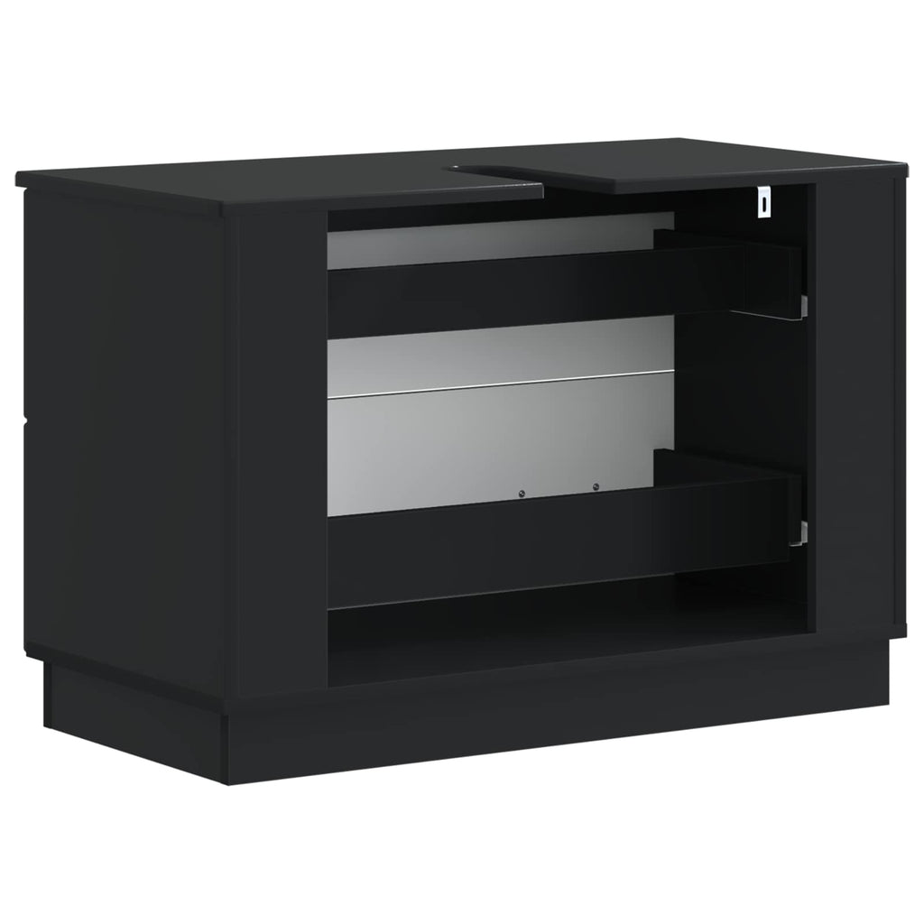 vidaXL Szafka pod umywalkę HOORN Czarny 82 x 41 x 56 cm