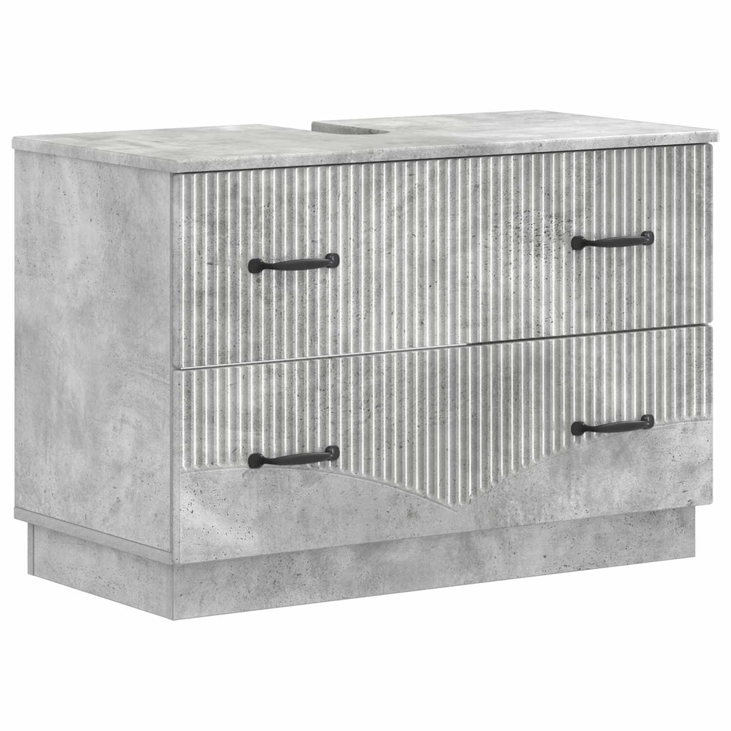 vidaXL Szafka pod umywalkę HOORN Betonowy szary 82 x 41 x 56 cm