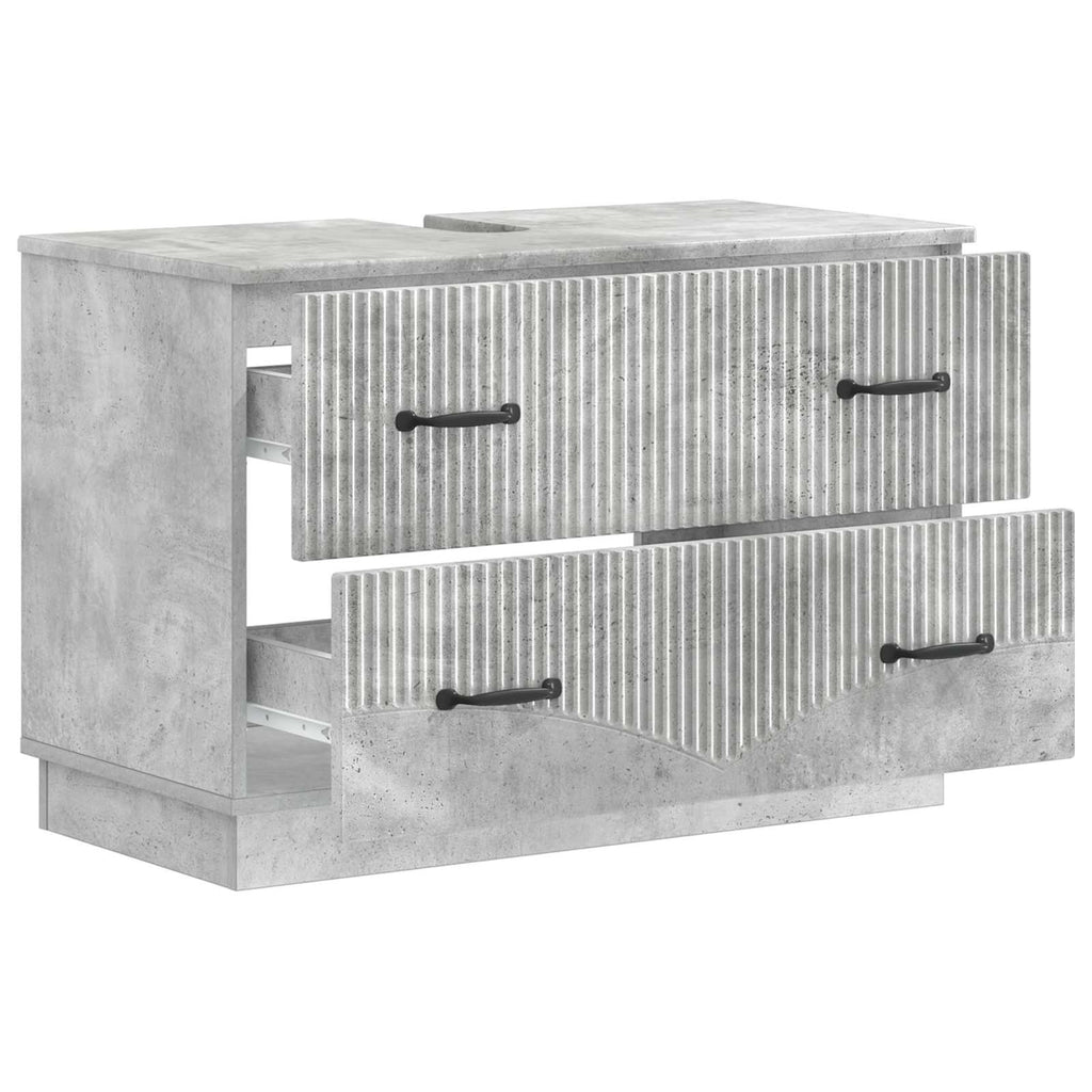 vidaXL Szafka pod umywalkę HOORN Betonowy szary 82 x 41 x 56 cm