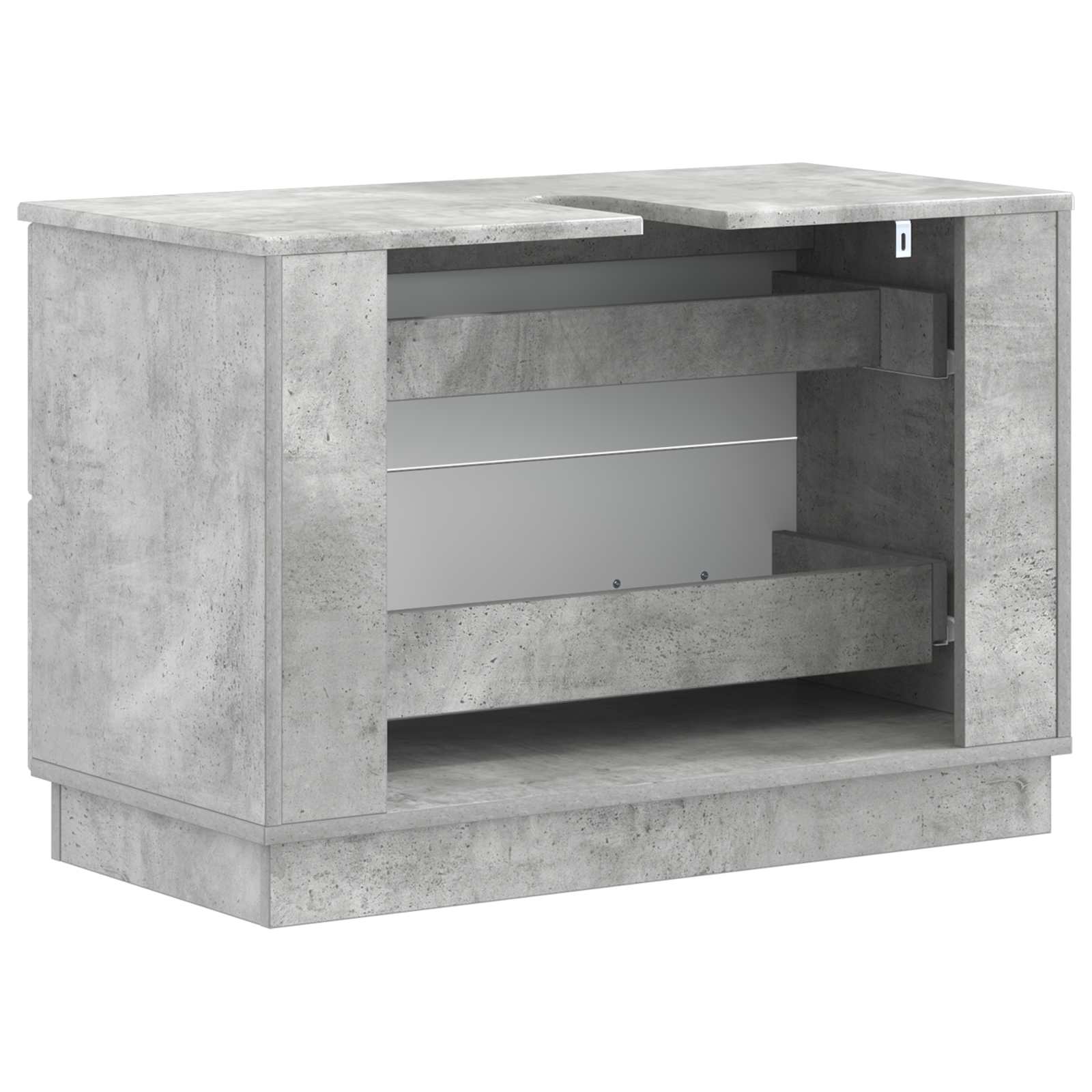 vidaXL Szafka pod umywalkę HOORN Betonowy szary 82 x 41 x 56 cm