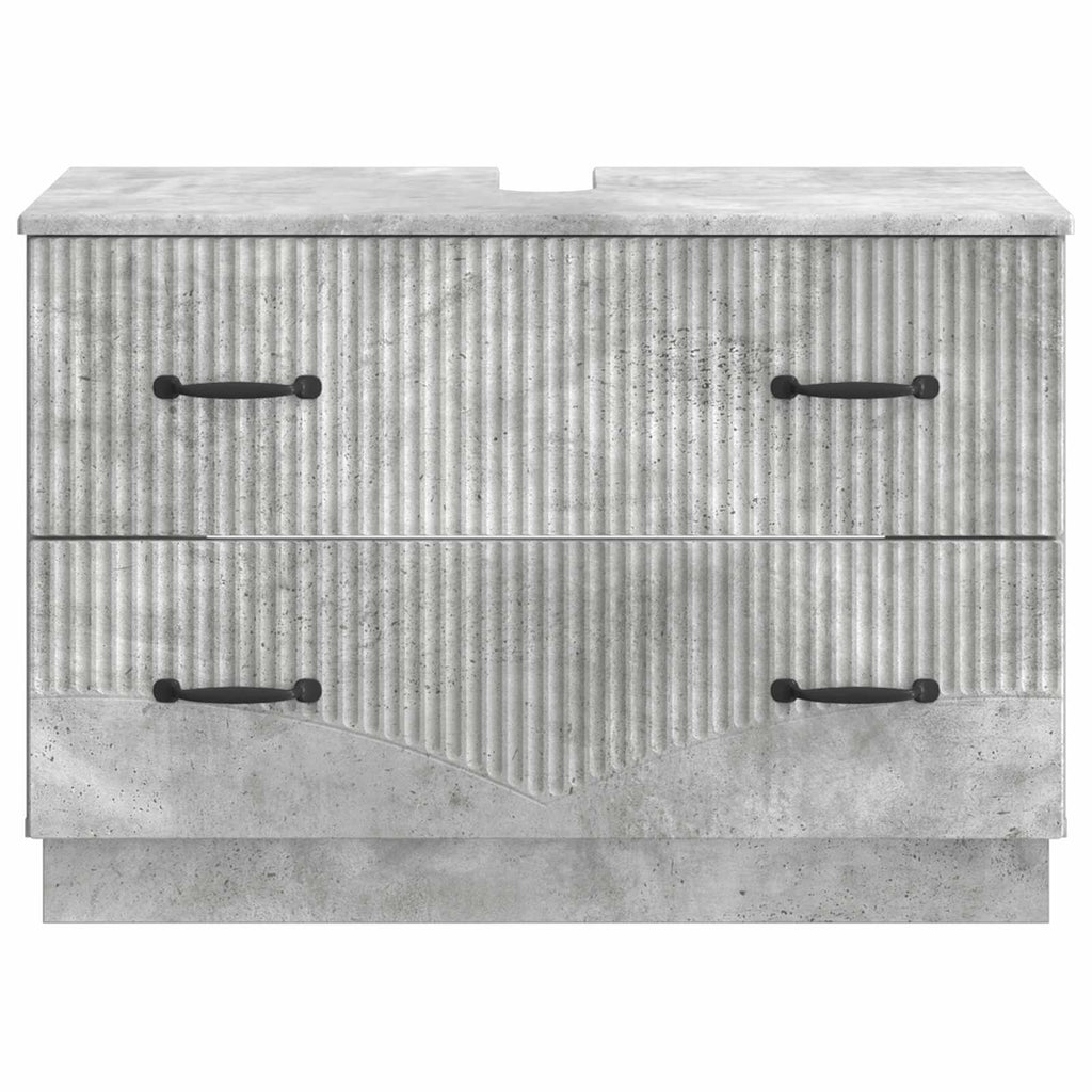 vidaXL Szafka pod umywalkę HOORN Betonowy szary 82 x 41 x 56 cm