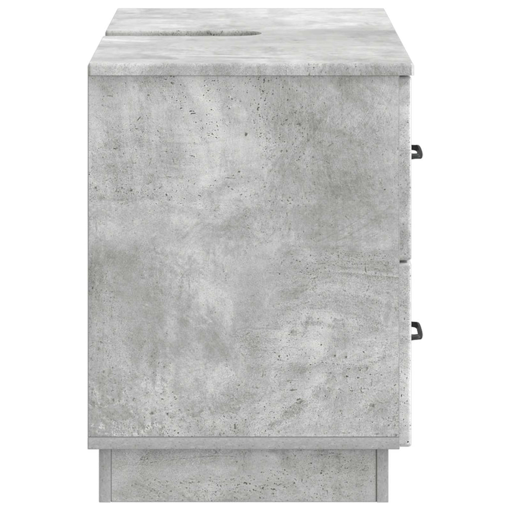 vidaXL Szafka pod umywalkę HOORN Betonowy szary 82 x 41 x 56 cm