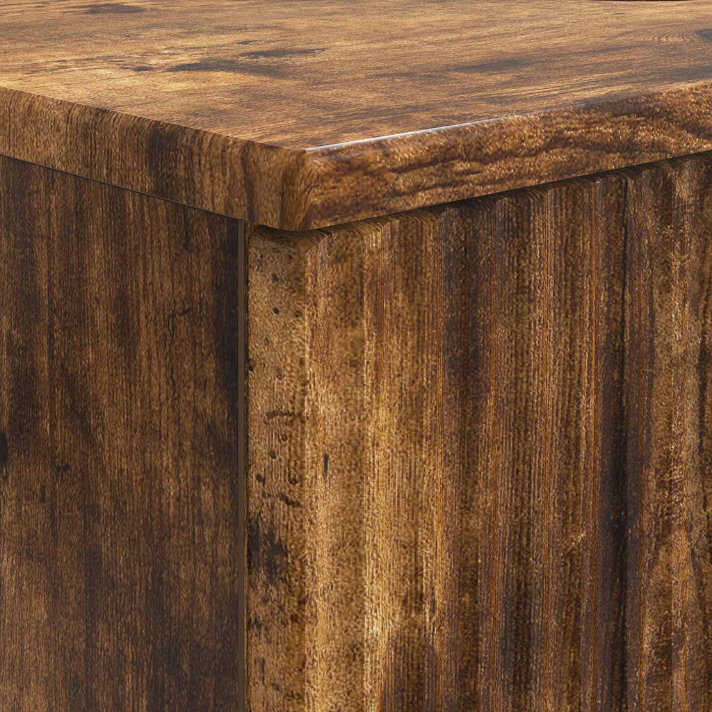 vidaXL Szafka pod umywalkę HOORN Dąb wędzony 82 x 41 x 56 cm