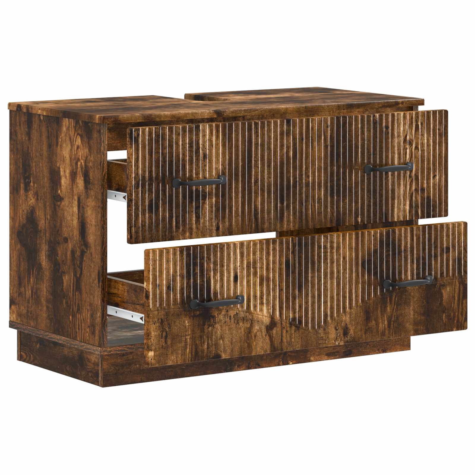 vidaXL Szafka pod umywalkę HOORN Dąb wędzony 82 x 41 x 56 cm