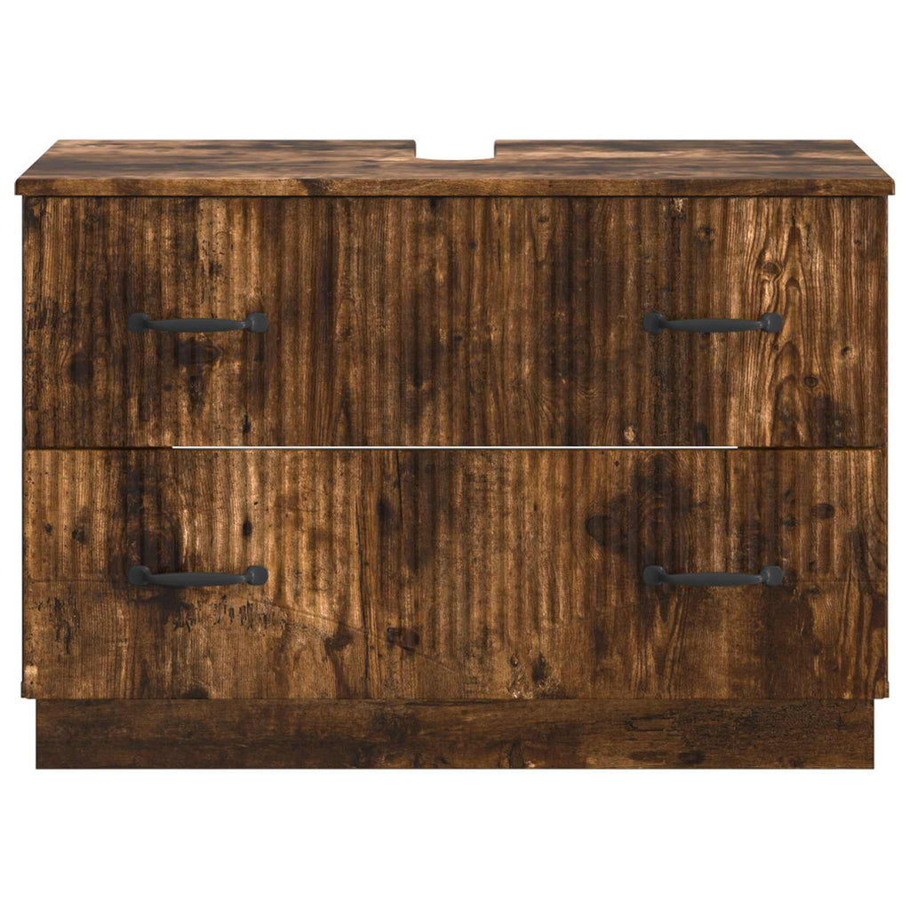 vidaXL Szafka pod umywalkę HOORN Dąb wędzony 82 x 41 x 56 cm