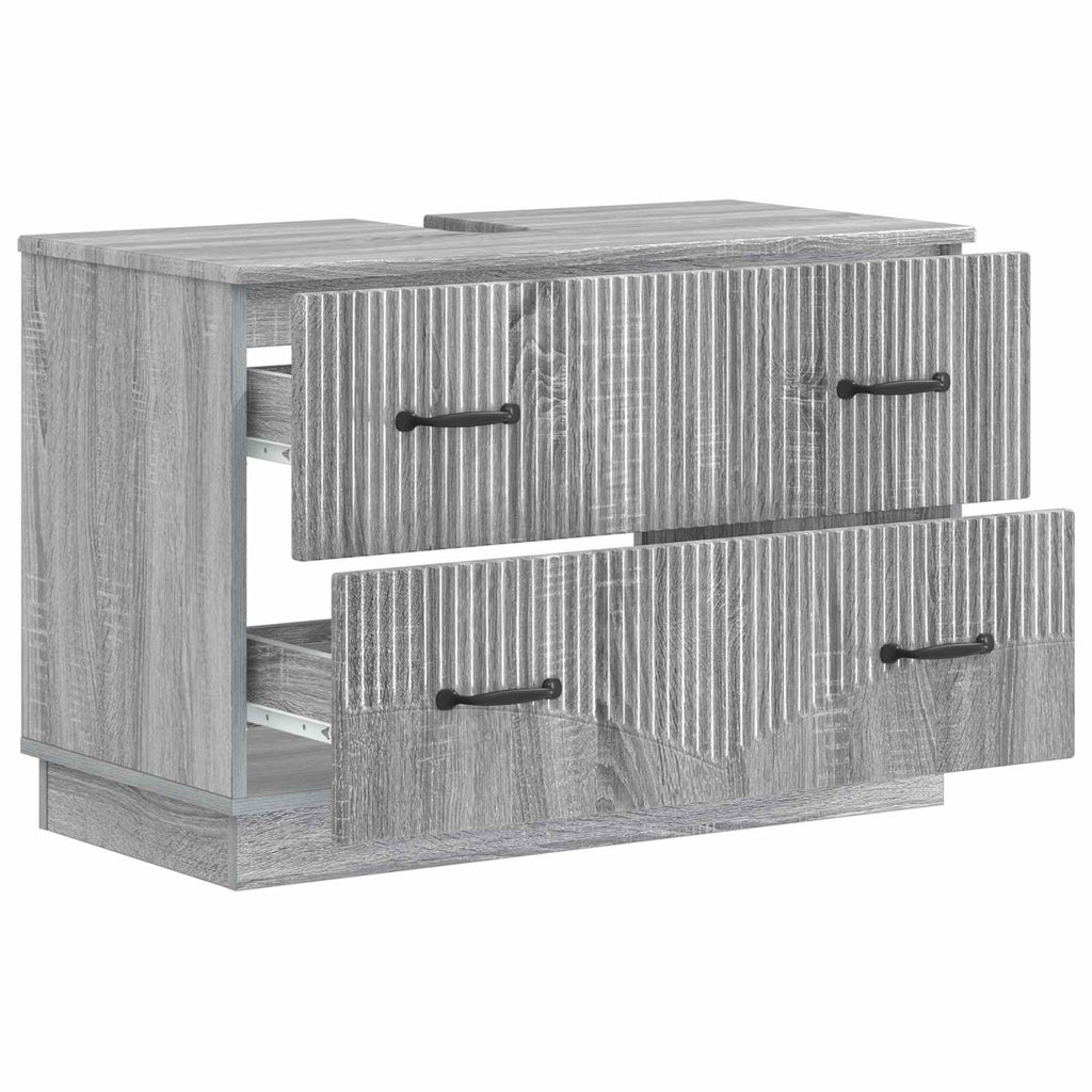 vidaXL Szafka pod umywalkę HOORN Szary Sonoma 82 x 41 x 56 cm