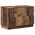 vidaXL Szafka pod umywalkę HOORN Stare drewno 82 x 41 x 56 cm