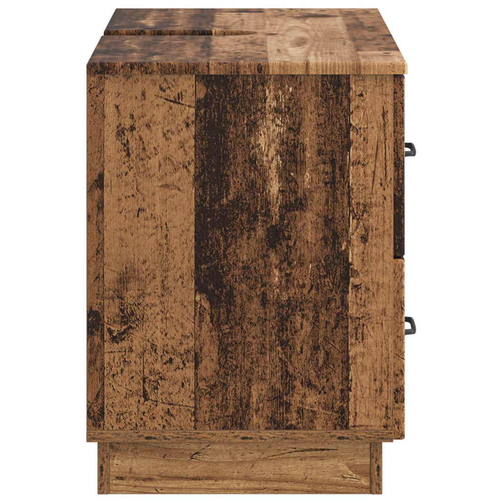 vidaXL Szafka pod umywalkę HOORN Stare drewno 82 x 41 x 56 cm