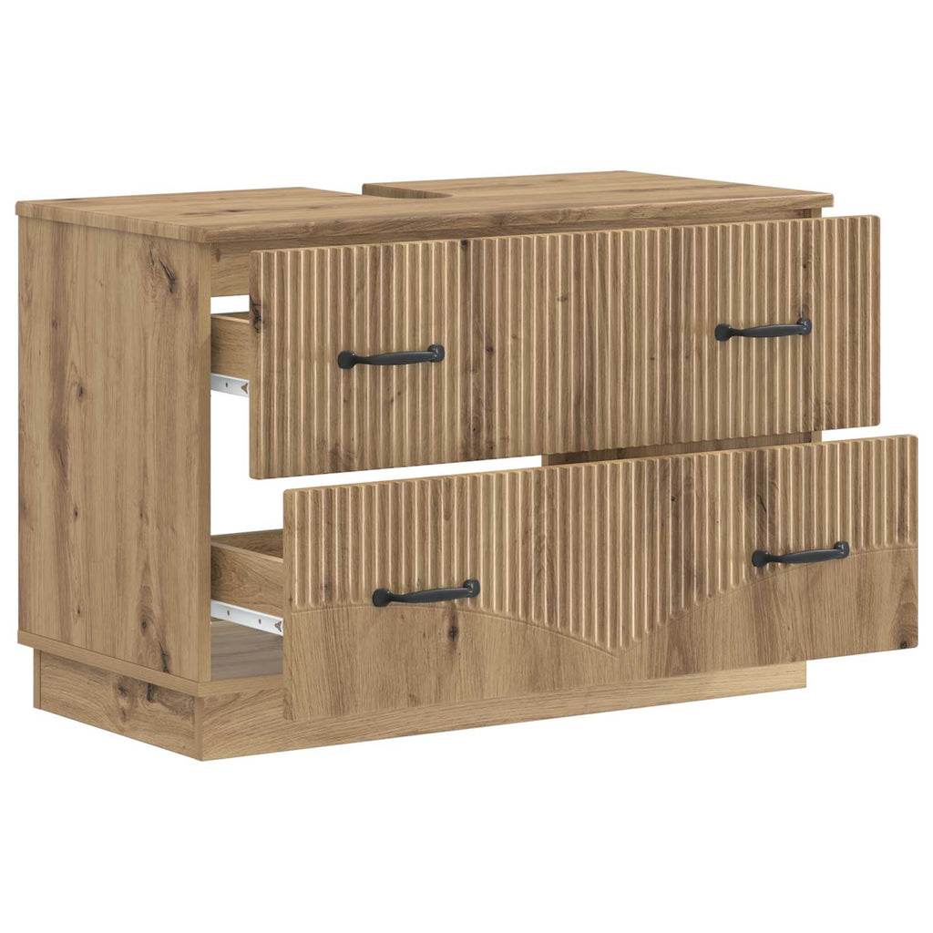 vidaXL Szafka pod umywalkę HOORN Dąb artisan 82 x 41 x 56 cm