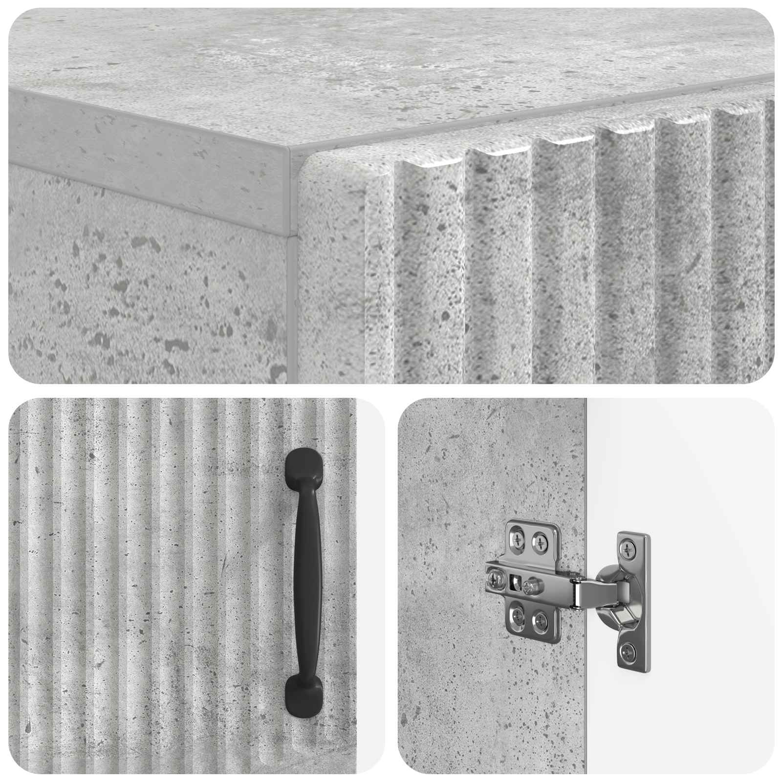 vidaXL Szafka Łazienkowa HOORN Betonowy szary 59,5 x 31 x 77 cm