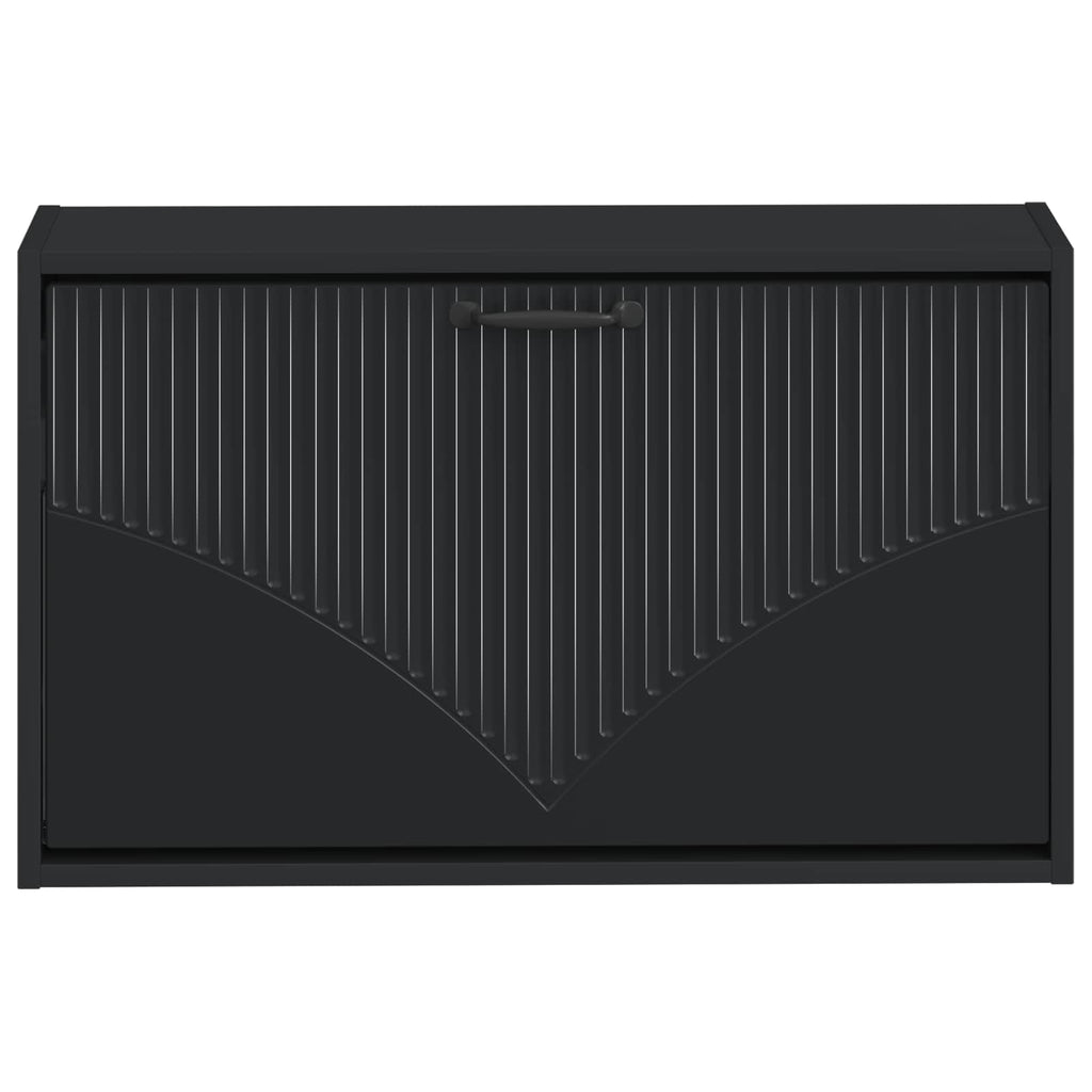 vidaXL Wisząca szafka na buty HOORN 71 x 17 x 43 cm Czarny