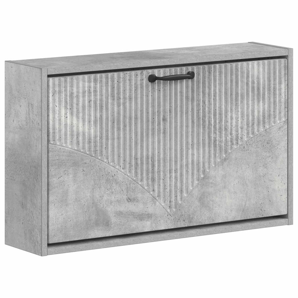 vidaXL Wisząca szafka na buty HOORN 71 x 17 x 43 cm Betonowy szary
