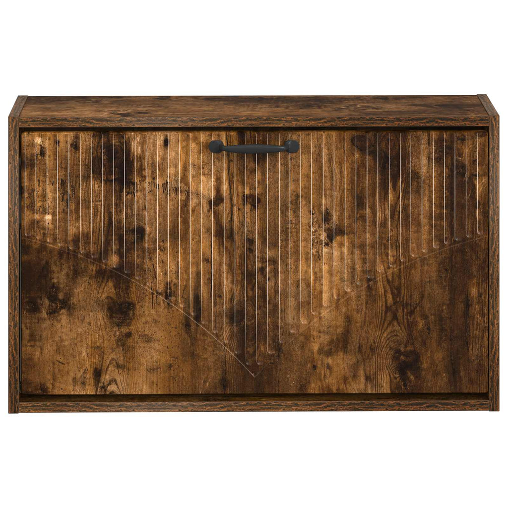 vidaXL Wisząca szafka na buty HOORN 71 x 17 x 43 cm Dąb wędzony