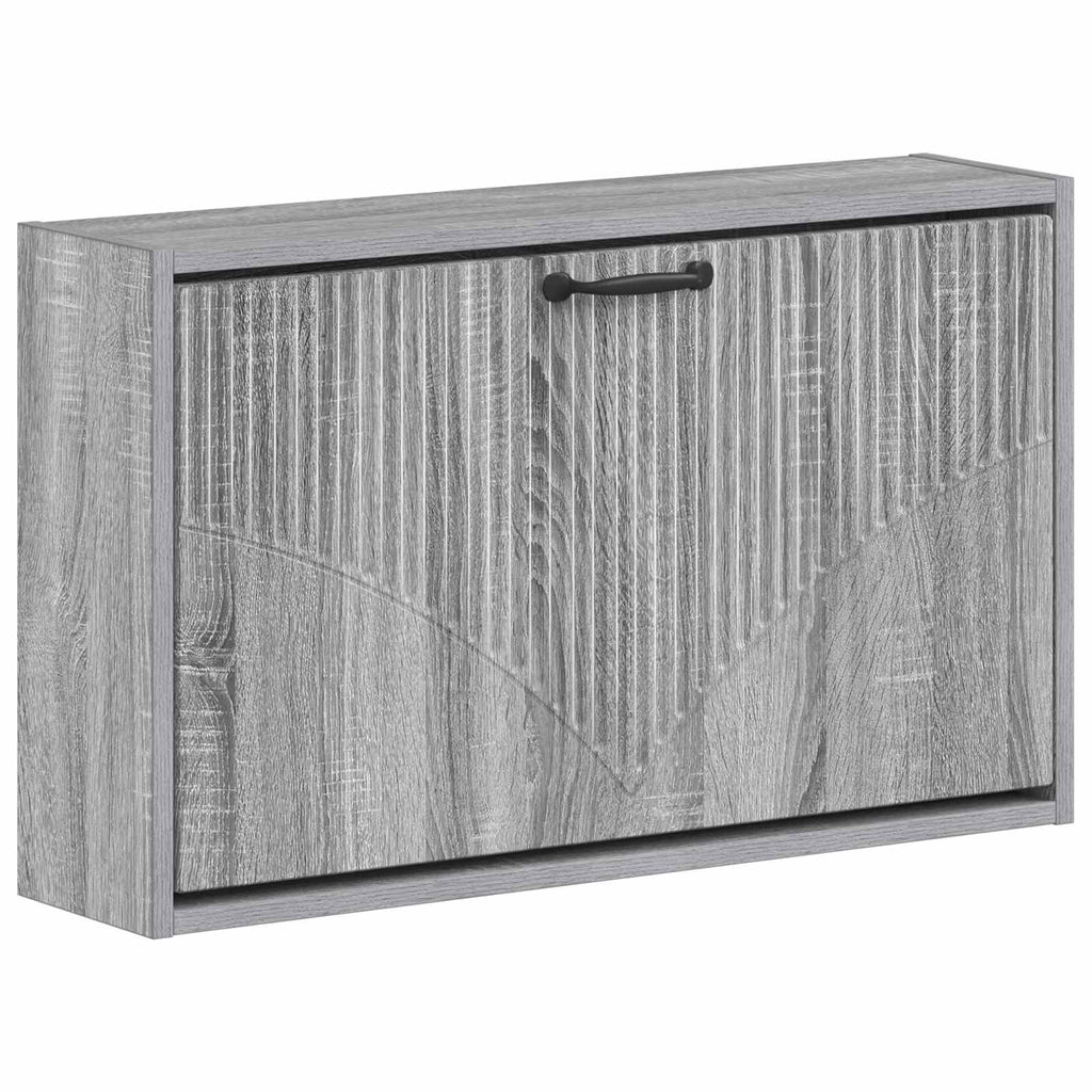 vidaXL Wisząca szafka na buty HOORN 71 x 17 x 43 cm Szary Sonoma