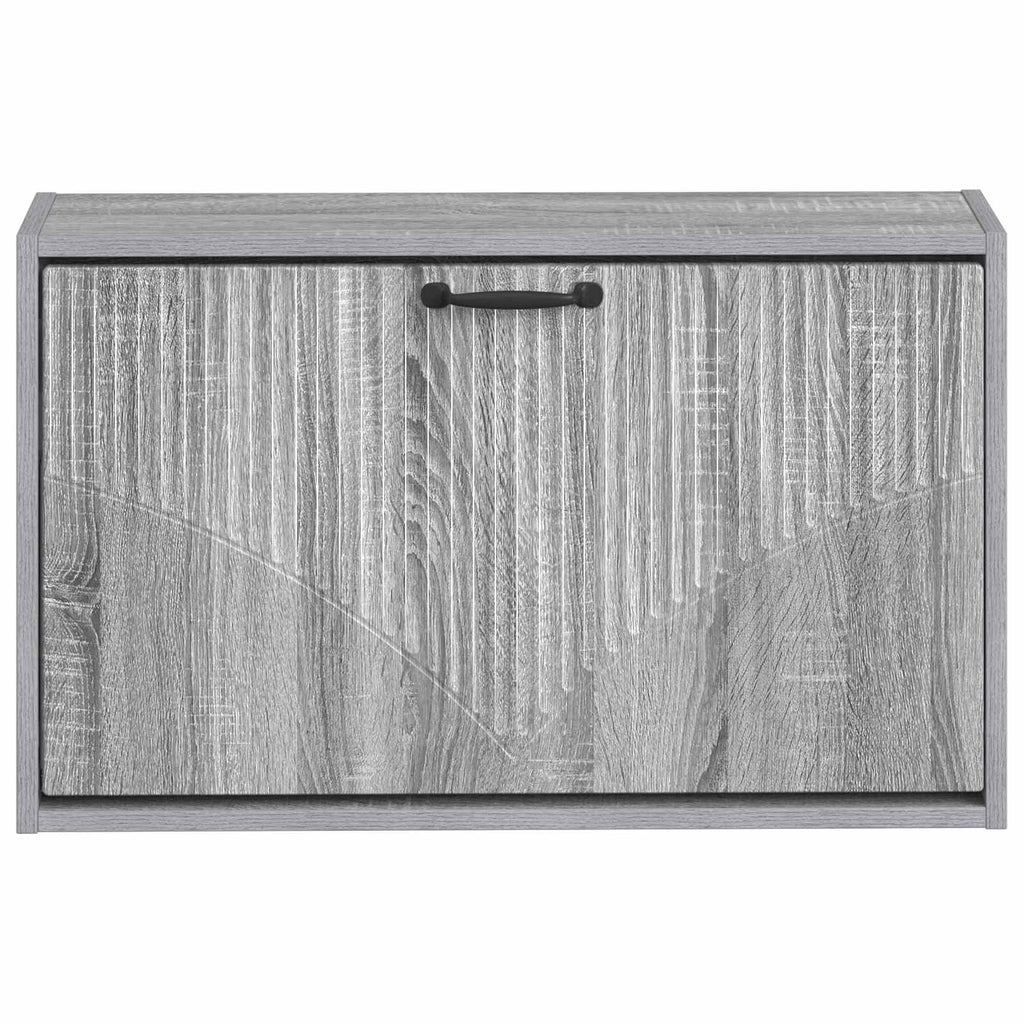 vidaXL Wisząca szafka na buty HOORN 71 x 17 x 43 cm Szary Sonoma