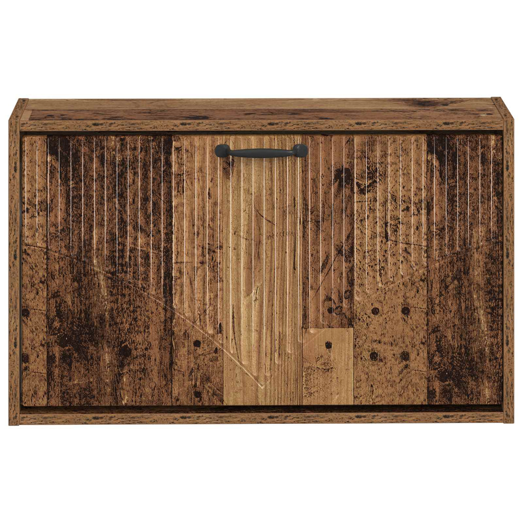 vidaXL Wisząca szafka na buty HOORN 71 x 17 x 43 cm Stare drewno