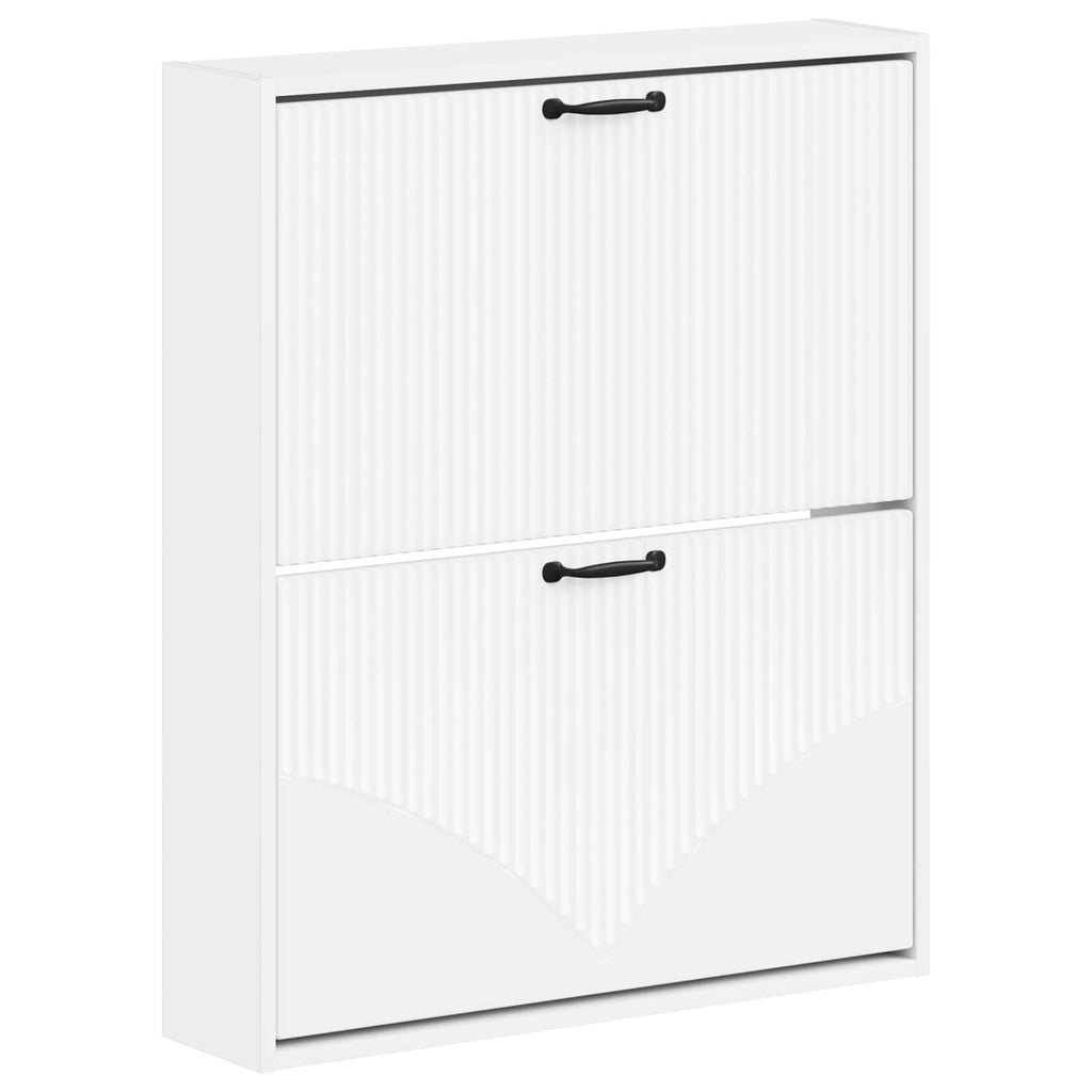 vidaXL Wisząca szafka na buty HOORN 71 x 17 x 86 cm Biały