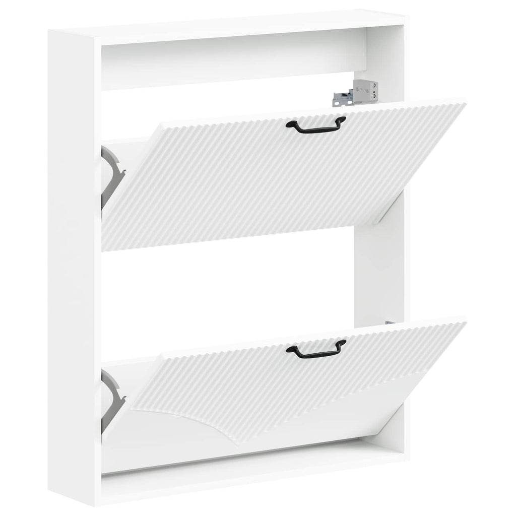 vidaXL Wisząca szafka na buty HOORN 71 x 17 x 86 cm Biały
