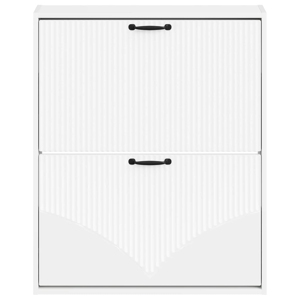 vidaXL Wisząca szafka na buty HOORN 71 x 17 x 86 cm Biały