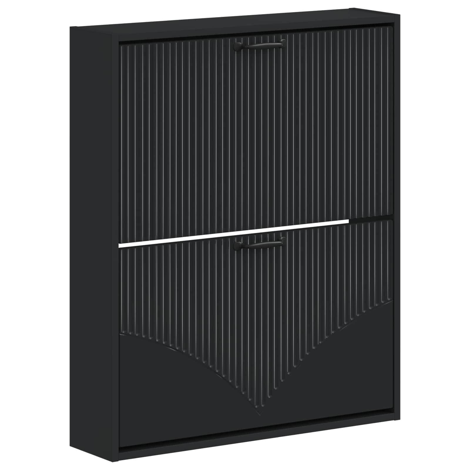 vidaXL Wisząca szafka na buty HOORN 71 x 17 x 86 cm Czarny
