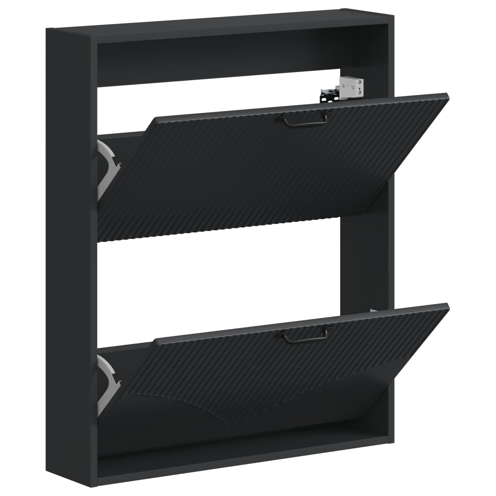 vidaXL Wisząca szafka na buty HOORN 71 x 17 x 86 cm Czarny