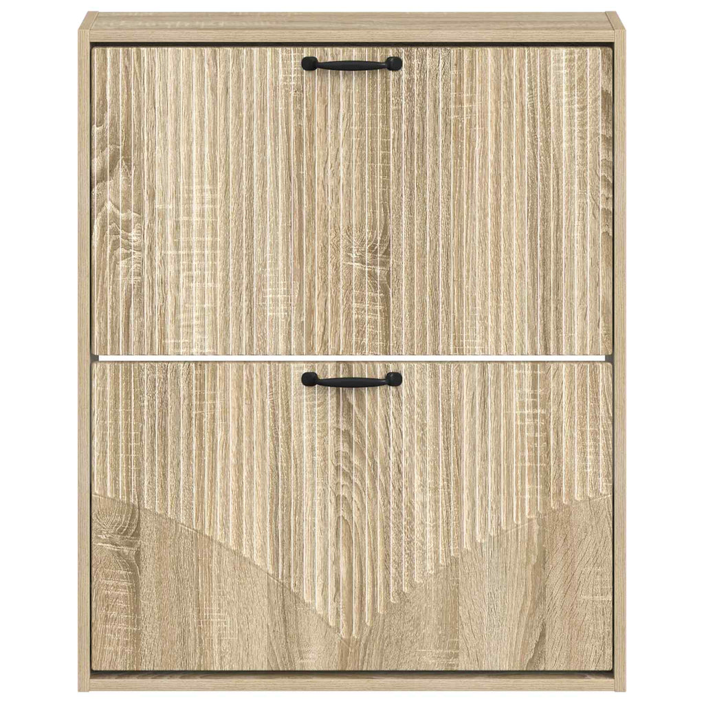 vidaXL Wisząca szafka na buty HOORN 71 x 17 x 86 cm dąb Sonoma