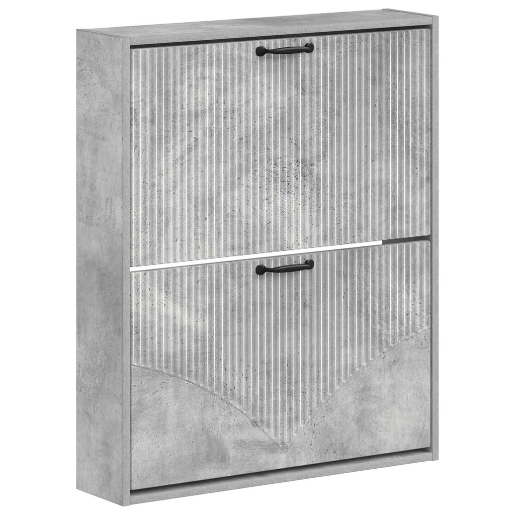 vidaXL Wisząca szafka na buty HOORN 71 x 17 x 86 cm Betonowy szary