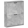 vidaXL Wisząca szafka na buty HOORN 71 x 17 x 86 cm Betonowy szary