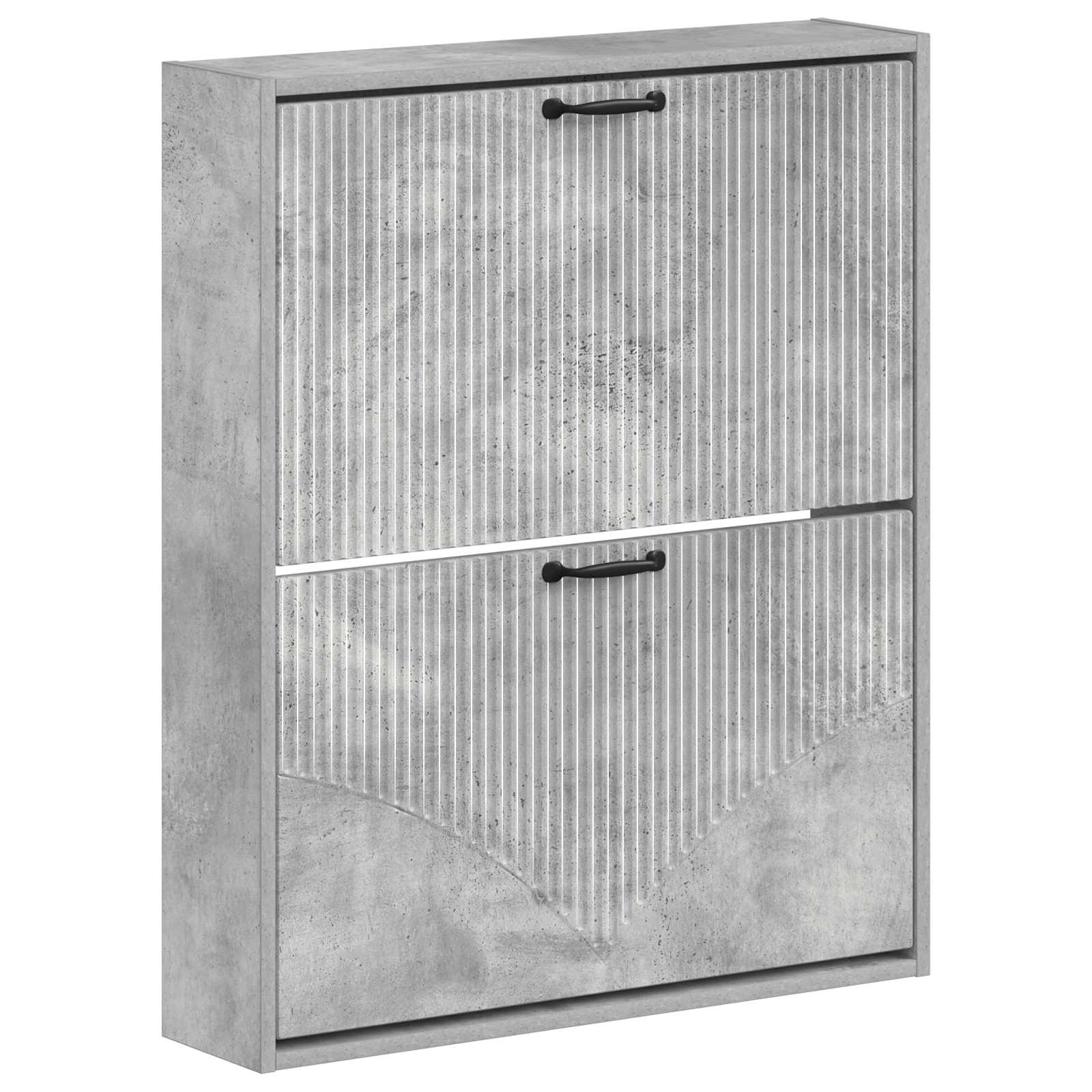 vidaXL Wisząca szafka na buty HOORN 71 x 17 x 86 cm Betonowy szary