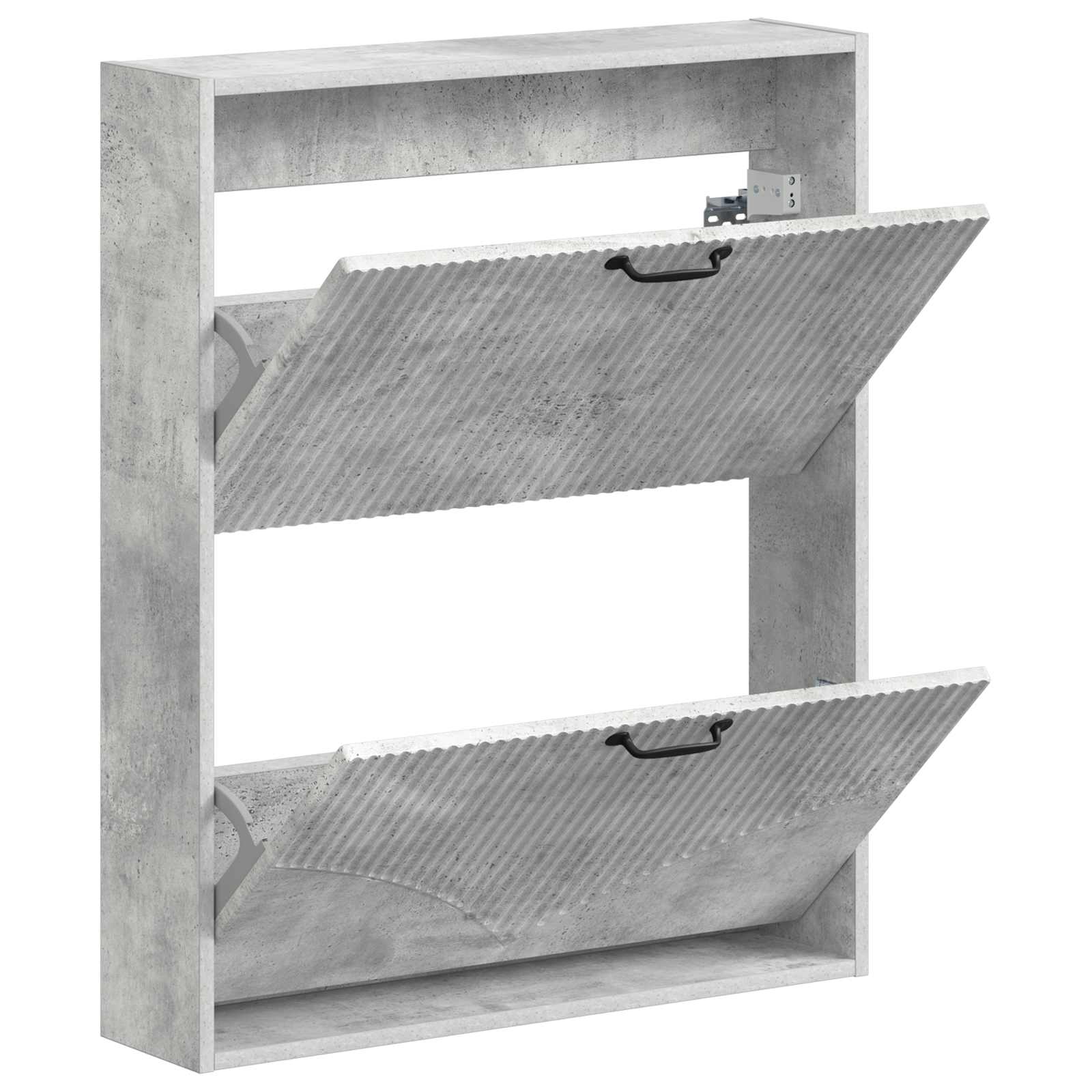 vidaXL Wisząca szafka na buty HOORN 71 x 17 x 86 cm Betonowy szary
