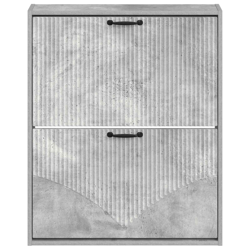 vidaXL Wisząca szafka na buty HOORN 71 x 17 x 86 cm Betonowy szary